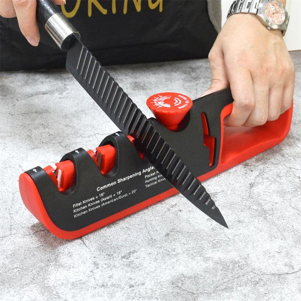 5-in-1 Angle Adjustable Knife Sharpener: Professional Quality - HassleFreeMart