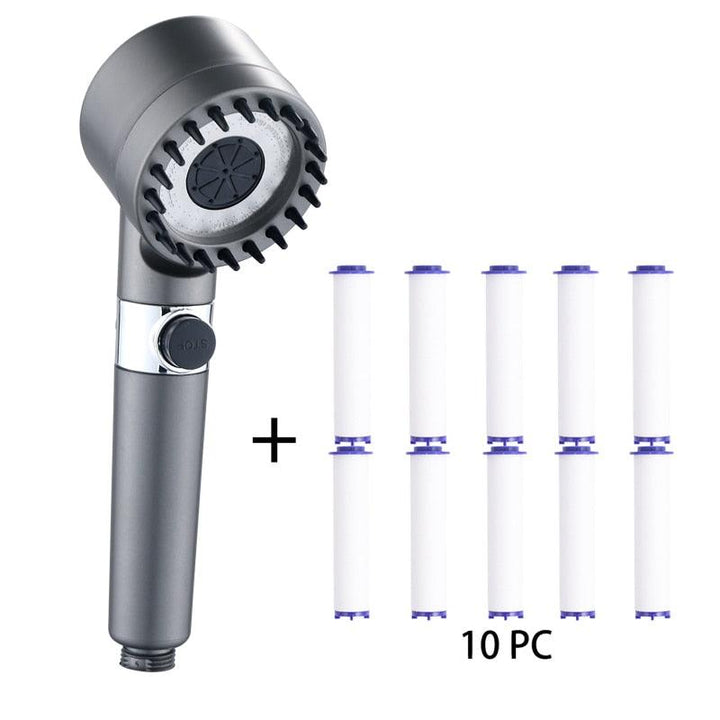 Filtered Massage Showerhead with 3 Modes - HassleFreeMart