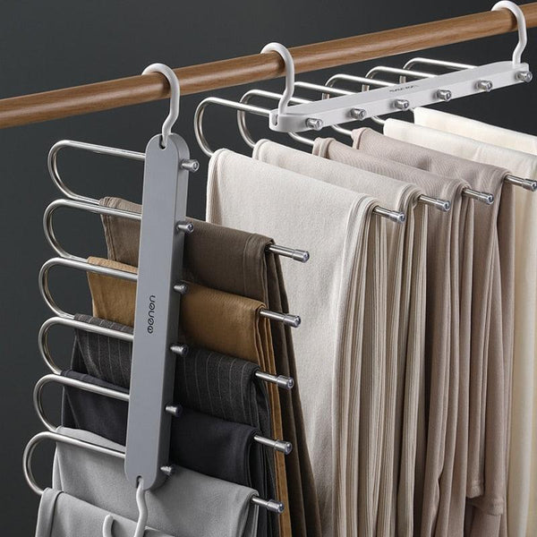 Versatile 6-in-1 Pants Hanger and Closet Organizer - HassleFreeMart