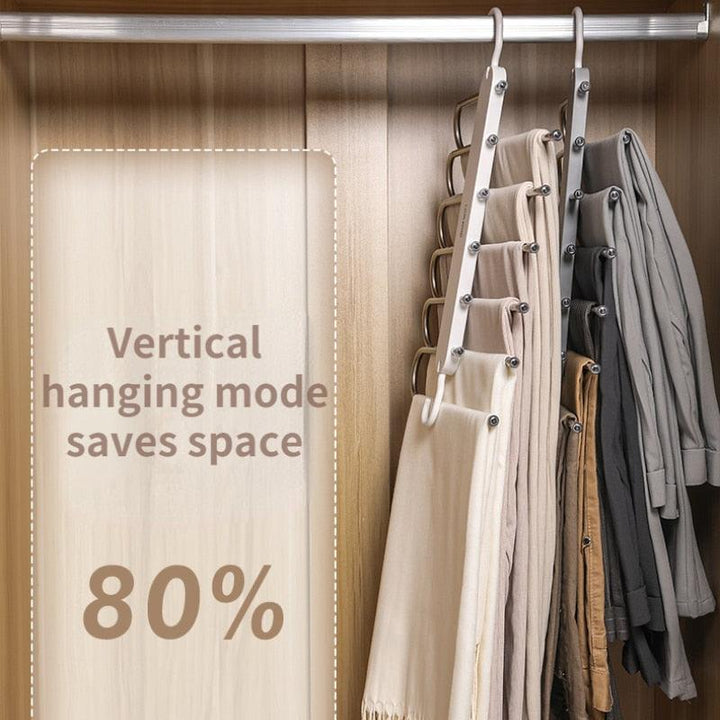 Versatile 6-in-1 Pants Hanger and Closet Organizer - HassleFreeMart