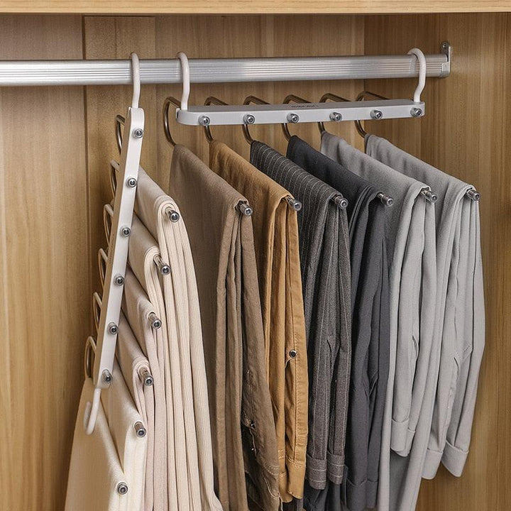 Versatile 6-in-1 Pants Hanger and Closet Organizer - HassleFreeMart