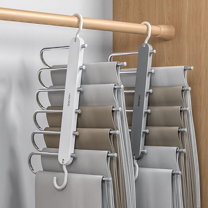 Versatile 6-in-1 Pants Hanger and Closet Organizer - HassleFreeMart